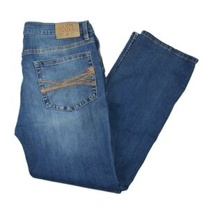 Cody James Mens Blue Wash Bootcut Denim Jeans Size 36x32